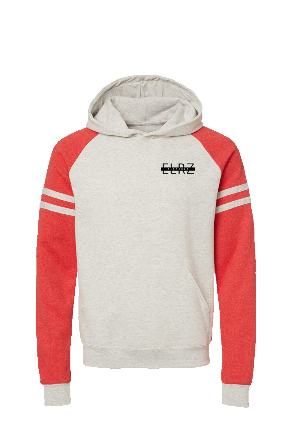 ELDRROZE Fire Varsity Colorblocked Raglan Hoodie