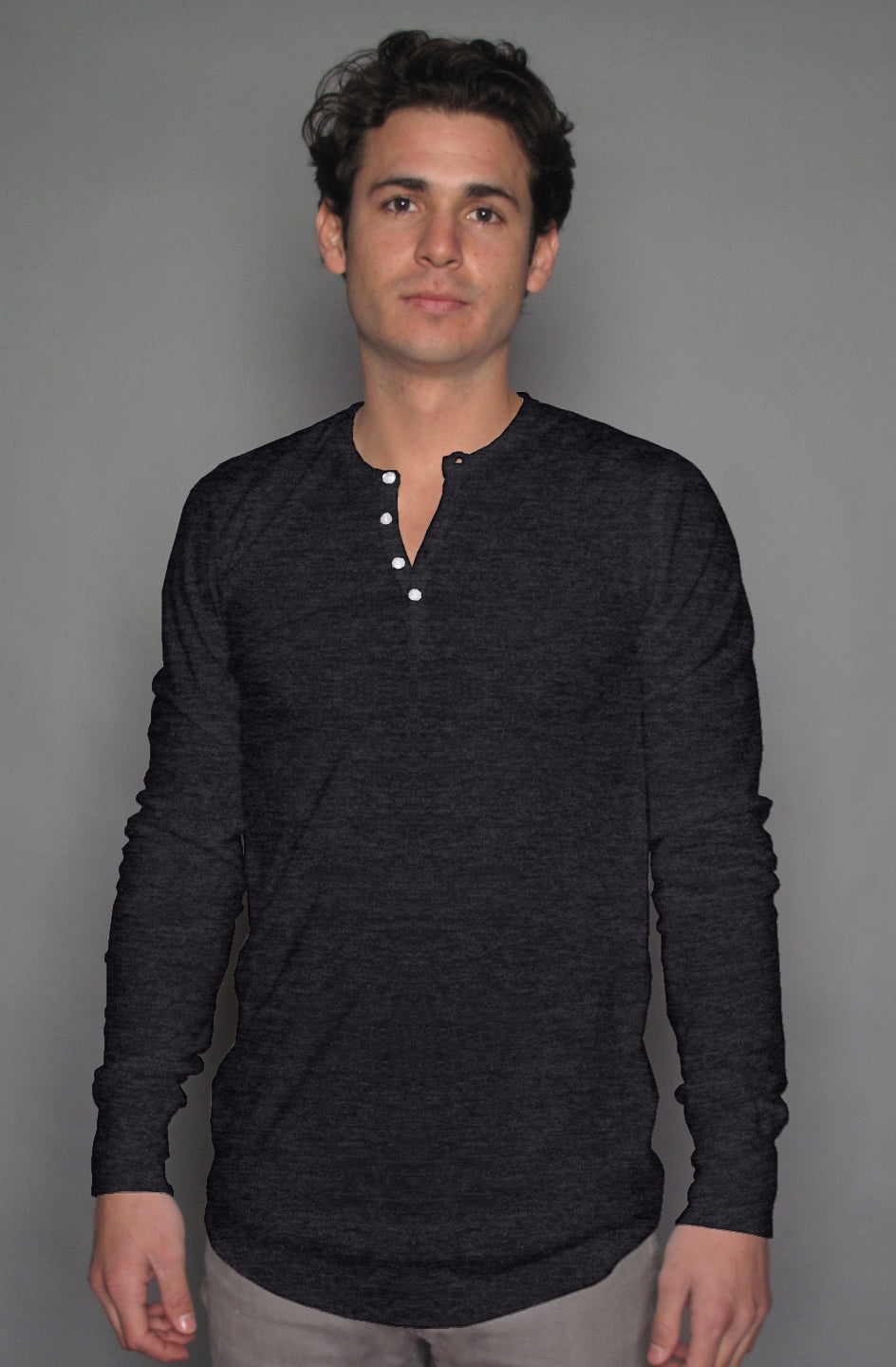 ELDRROZE Grey Henley