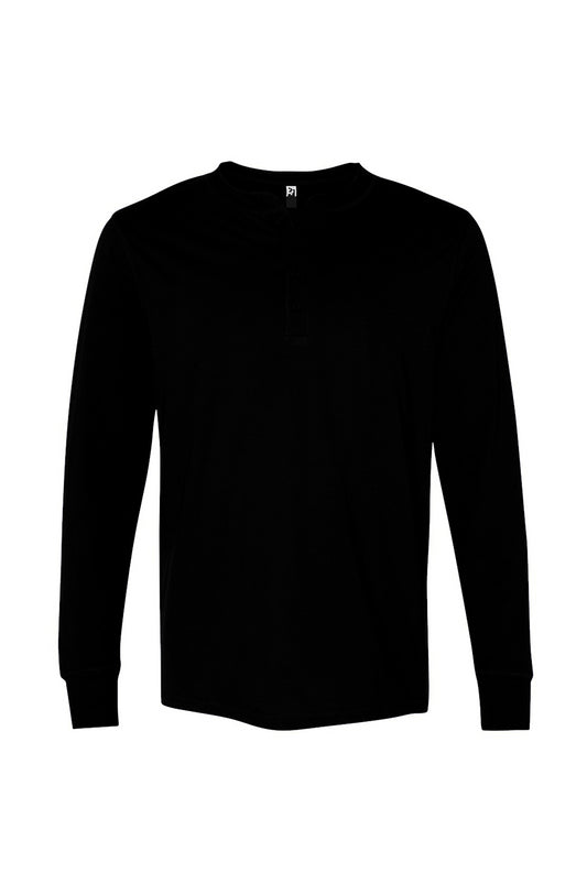 ELDRROZE Black Jersey Henley